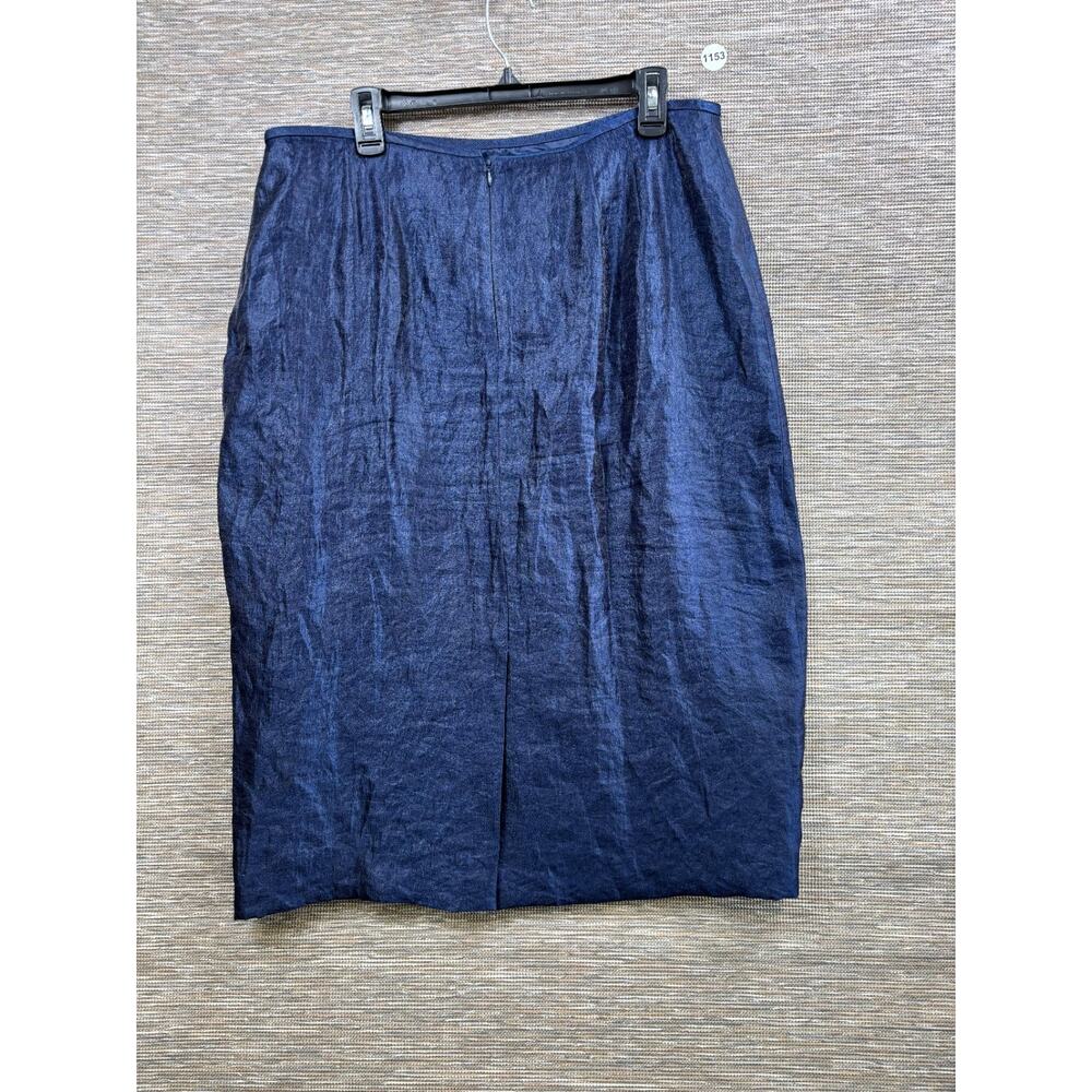 Kasper Straight Pencil Skirt Womens Size 16 Blue Knee-Length Casual Career - Picture 2 of 6